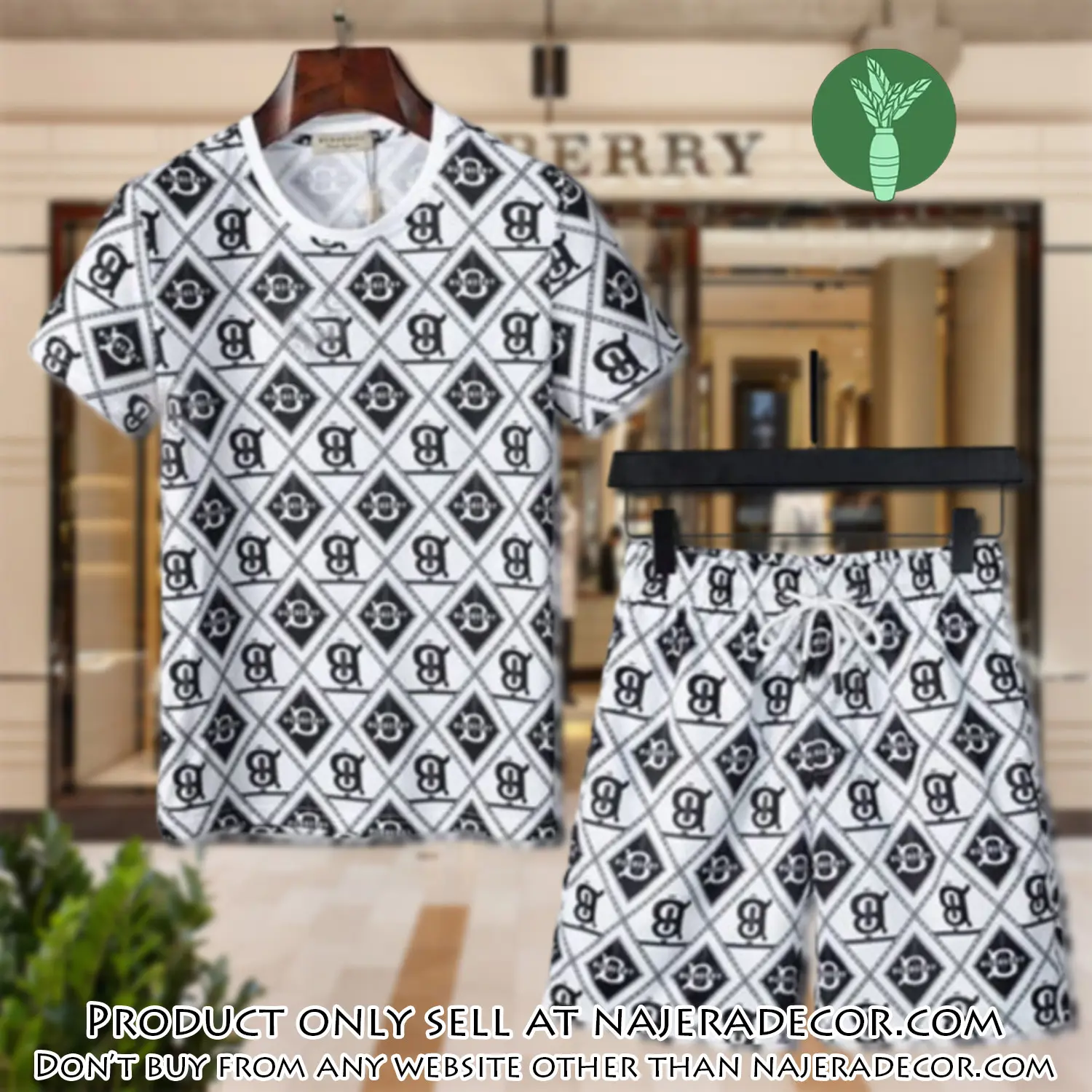 Burberry combo unisex tshirt & short limited luxury outfit cts1030 njr3002855